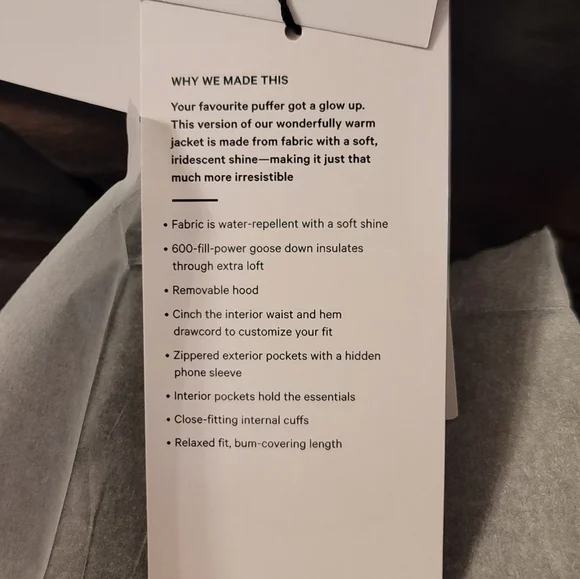 NWT Lululemon Wunder Puff Down Jacket Iridescent Brown Winter Coat Womens Size10 - Picture 11 of 15